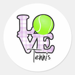 Sticker Rond Tennis d'amour
