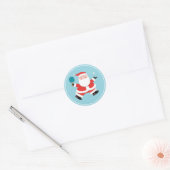 Sticker Rond Tennis de Table Noël (Enveloppe)