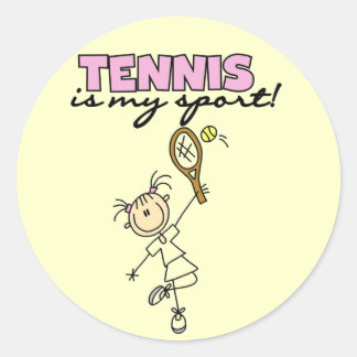 Sticker Rond Tennis My Sport Tshirts et cadeaux