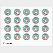 Sticker Rond Tennis Noël (Feuille)