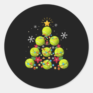 Sticker Rond tennis Noël cadeaux d'arbre