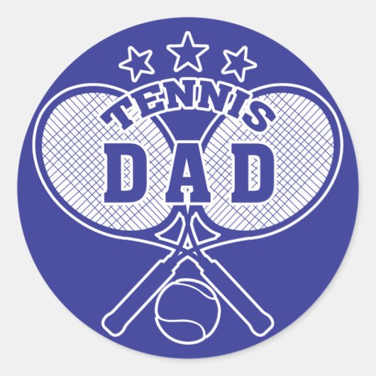 Sticker Rond Tennis Papa (Devant)