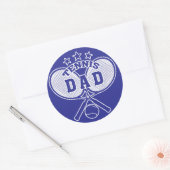 Sticker Rond Tennis Papa (Enveloppe)