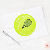 Sticker Rond Tennis soirée d'anniversaire (Enveloppe)