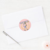 Sticker Rond TENNIS - T-shirts et cadeaux pour filles blondes (Enveloppe)