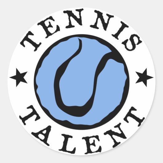 Sticker Rond Tennis Talent Blues (Devant)