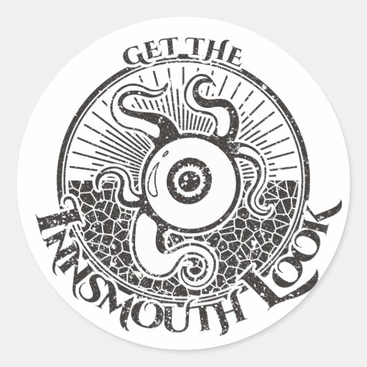 Sticker Rond Tentacle Lovecraftian (Devant)