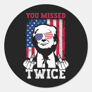 Sticker Rond Tentative d'inflation de Trump Trump 2025 Vous ave