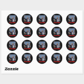 Sticker Rond Tentative d'initialisation à l'épreuve des puces V (Feuille)
