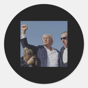 Sticker Rond Tentative d'initiation de Trump - Le rallye de Tru
