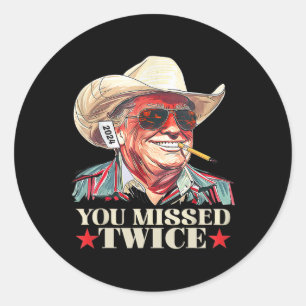 Sticker Rond Tentative d'initiation de Trump Trump 2024 Vous av