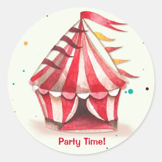 Sticker Rond Tente Big Top Circus (Devant)