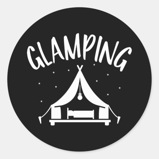 Sticker Rond Tente de camping éblouissant (Devant)
