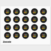 Sticker Rond Tenue de course de chevaux scène de course dynamiq (Feuille)