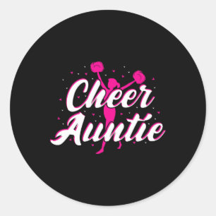 Sticker Rond Tenue de meneuse de claque de Tante Cheer
