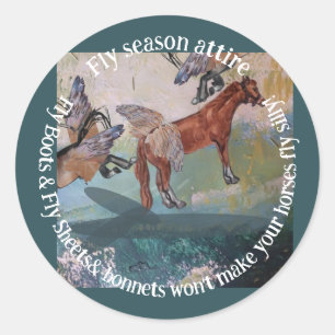 Sticker Rond tenue de mouche classique collant rond