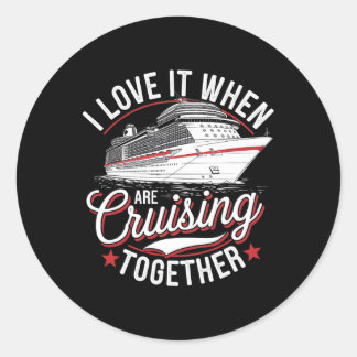 Sticker Rond Tenues de l'équipage de croisière 2025 Amis Famill
