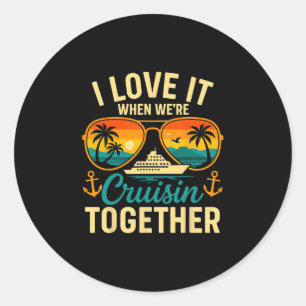 Sticker Rond Tenues de l'équipage de croisière 2025 Amis Famill