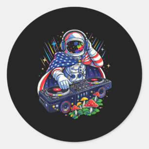 Sticker Rond Tenues graphiques drôles pour fête rave edc
