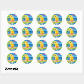 Sticker Rond Tequila Sunrise (Feuille)