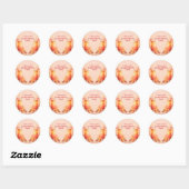 Sticker Rond Tequila Sunrise Miami Weekend Bachelorette Party (Feuille)