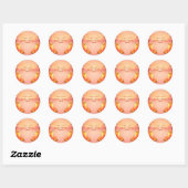 Sticker Rond Tequila Sunrise Tropical Bachelorette Party (Feuille)