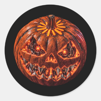 Sticker Rond Terminateur AI Halloween