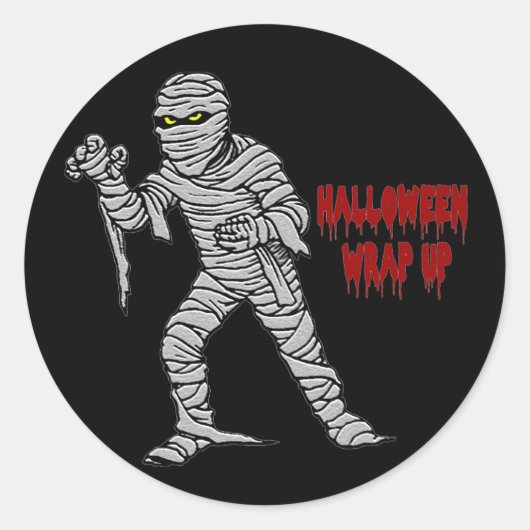 Sticker Rond Terminer la boucle d'Halloween de maman (Devant)