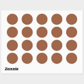 Sticker Rond Terracotta Burnt Orange couleur solide (Feuille)