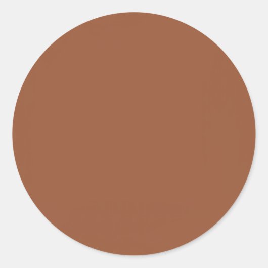 Sticker Rond Terracotta Burnt Orange couleur solide (Devant)