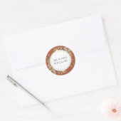 Sticker Rond Terracotta Greenery MR & MRS Mariage (Enveloppe)