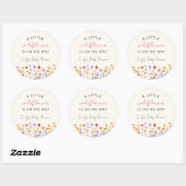 Sticker Rond Terracotta Un Petit Baby shower Fleur sauvage (Feuille)