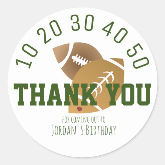 Sticker Rond Terrain de football moderne (Devant)