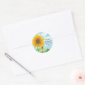 Sticker Rond Terrain de tournesol Toutes aquarelles naturelles (Enveloppe)