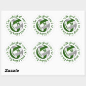Sticker Rond terrain de volley-ball gris vert ceint mon endroit (Feuille)