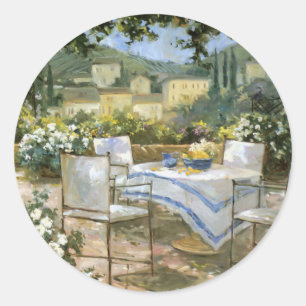 Sticker Rond Terrasse de la Toscane