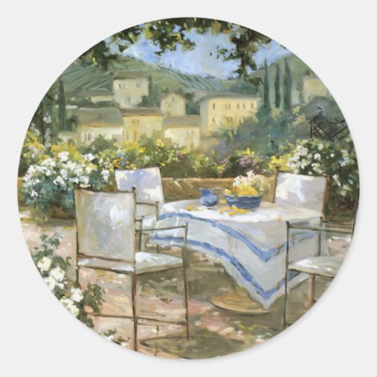 Sticker Rond Terrasse toscane (Devant)