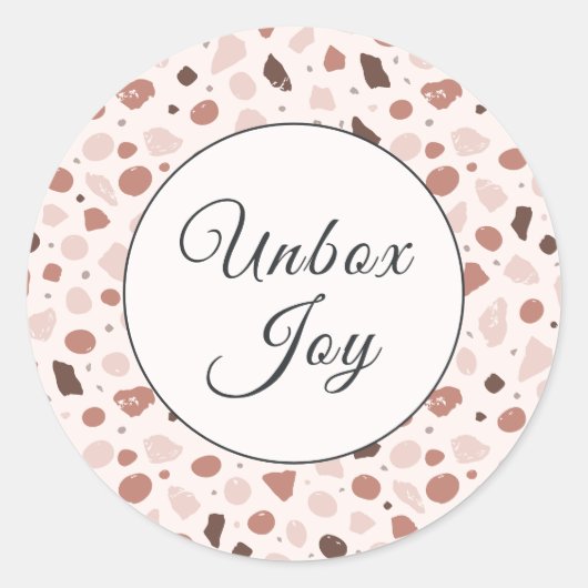 Sticker Rond Terrazzo Moderne | Tendance "Unbox Joy" (Devant)