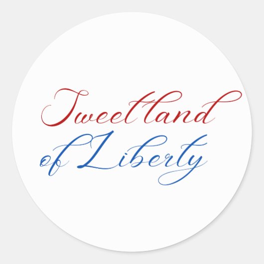 Sticker Rond Terre douce de liberté 4 juillet Amérique (Devant)