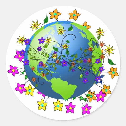 Sticker Rond Terre mère (Devant)