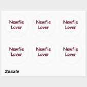 Sticker Rond Terre-Neuve Lover (Feuille)
