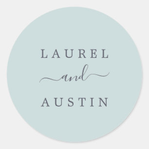 Sticker Rond Terre rustique   Mint Mariage Enveloppe sceaux