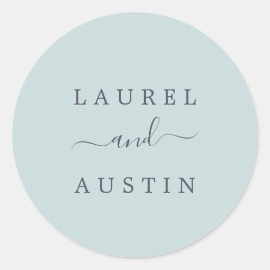 Sticker Rond Terre rustique | Mint Mariage Enveloppe sceaux (Devant)