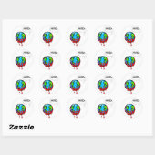 Sticker Rond Terre saignante 2 (Feuille)