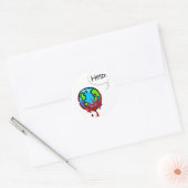 Sticker Rond Terre saignante 2 (Enveloppe)