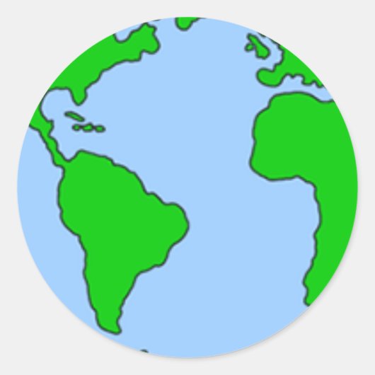 Sticker Rond terre simple (Devant)