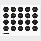 Sticker Rond Terrell Texas Solar Eclipse (Feuille)