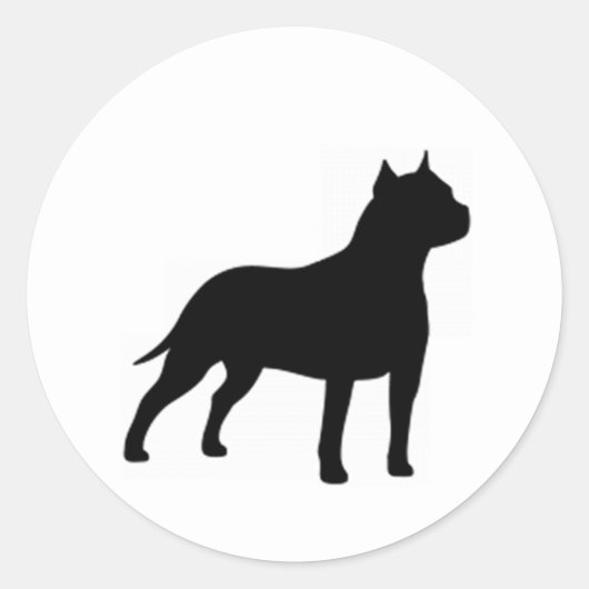 Sticker Rond terrier américain (Devant)