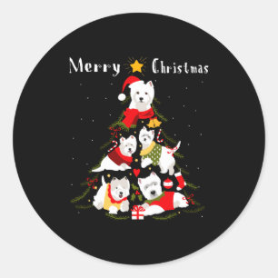 Sticker Rond Terrier Blanc Occidental de West Highland Westie S