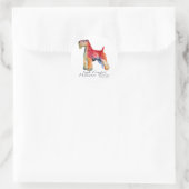 Sticker Rond Terrier roux (Sac)